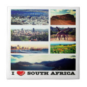 zZA014 SOUTH AFRICA I Love, Mosaic, タイル (正面)