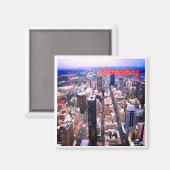 zZA018 JOHANNESBURG，パノラマ，南アフリカ，冷蔵庫 マグネット (正面/裏面)