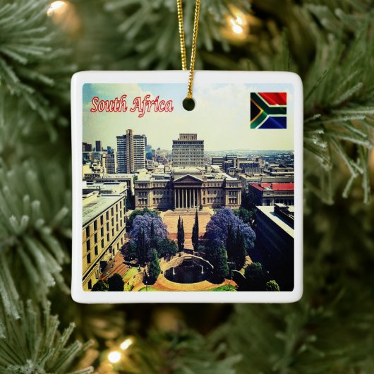 zZA022 SOUTH AFRICA,ウィッツ大学, セラミックオーナメント (ツリー)