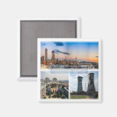 zZA030 JOHANNESBURG，モザイク，南アフリカ，冷蔵庫 マグネット (正面/裏面)