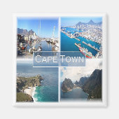 zZA031 CAPE TOWN，南アフリカ，冷蔵庫 マグネット (正面)