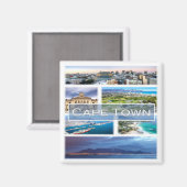 zZA032 CAPE TOWN，モザイク，南アフリカ，冷蔵庫 マグネット (正面/裏面)