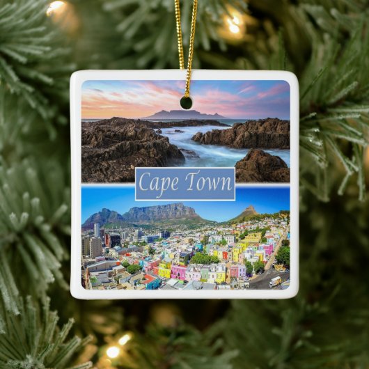 zZA033 CAPE TOWN，南アフリカ， セラミックオーナメント (ツリー)