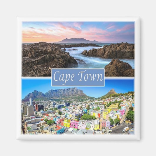 zZA033 CAPE TOWN，南アフリカ，冷蔵庫 マグネット (正面)