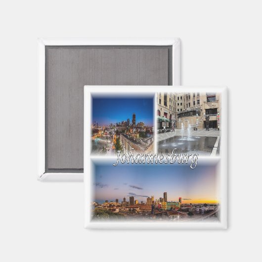 zZA034 JOHANNESBURG,モザイク,南アフリカ,フィジー マグネット (正面/裏面)