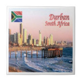 zZA037 DURBAN SKYLINE CROP、南アフリカ、 タイル (正面)
