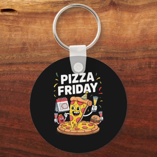 Zza Friday Funny Food Quote For Zza Lovers And Foo キーホルダー (正面)