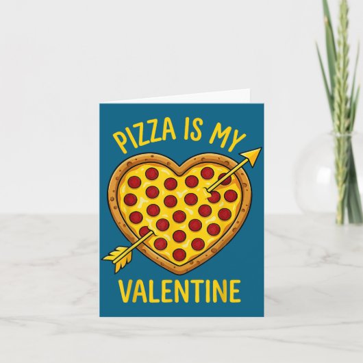 Zza Is My Valentine Funny Valentines Day Boys Girl カード (正面)