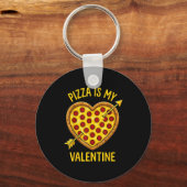 Zza Is My Valentine Funny Valentines Day Boys Girl キーホルダー (正面)