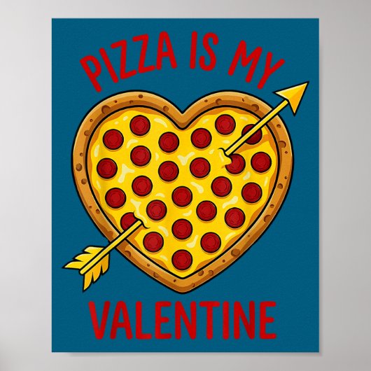 Zza Is My Valentine Funny Valentines Day Boys Girl ポスター (正面)