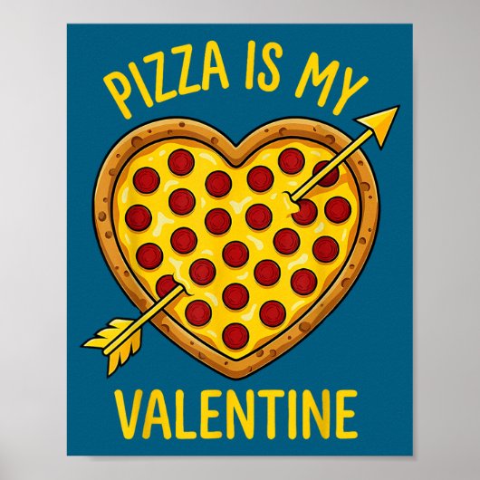 Zza Is My Valentine Funny Valentines Day Boys Girl ポスター (正面)