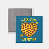 Zza Is My Valentine Funny Valentines Day Boys Girl マグネット (正面/裏面)