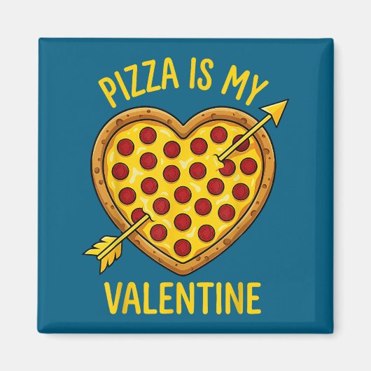Zza Is My Valentine Funny Valentines Day Boys Girl マグネット (正面)