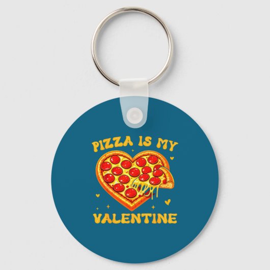 Zza Is My Valentine Funny Valentines Day Heart キーホルダー (正面)