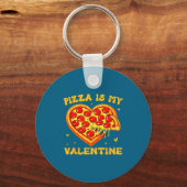 Zza Is My Valentine Funny Valentines Day Heart キーホルダー (正面)