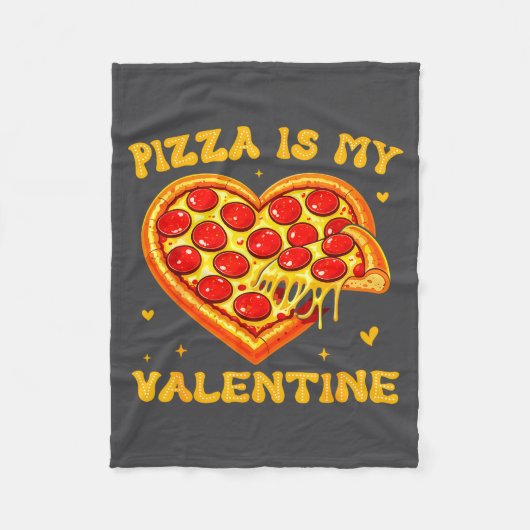 Zza Is My Valentine Funny Valentines Day Heart  フリースブランケット (正面)
