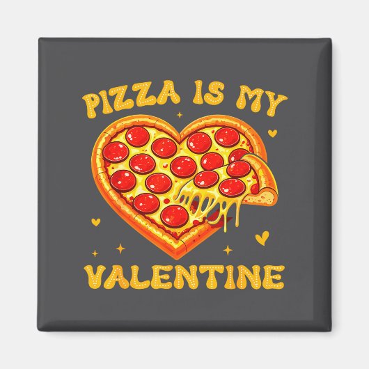 Zza Is My Valentine Funny Valentines Day Heart  マグネット (正面)
