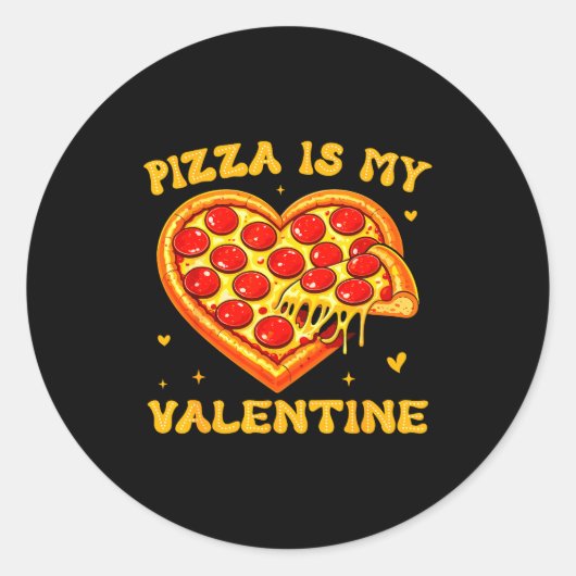 Zza Is My Valentine Funny Valentines Day Heart  ラウンドシール (正面)