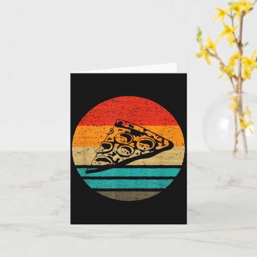 Zza Slice Retro Style Vintage カード (黄色い花)