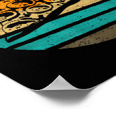 Zza Slice Retro Style Vintage  ポスター (角)