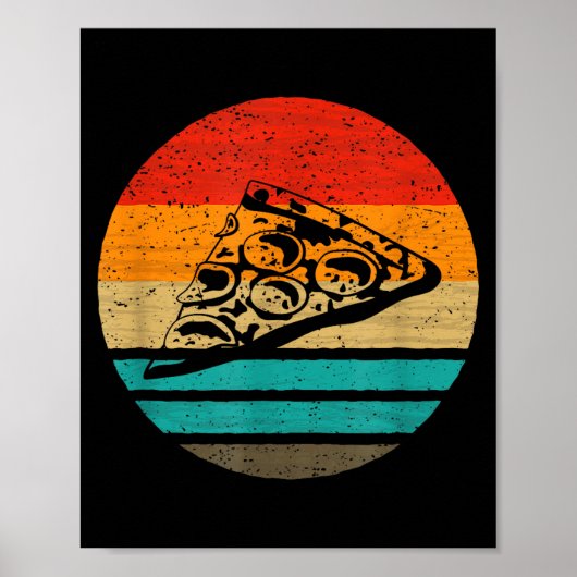 Zza Slice Retro Style Vintage  ポスター (正面)