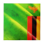 zZM002ザンビア国旗、アフリカ， タイル (正面)