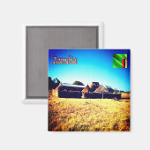 zZM008 ZAMIA、パノラマ、アフリカ、冷蔵庫 マグネット (正面/裏面)