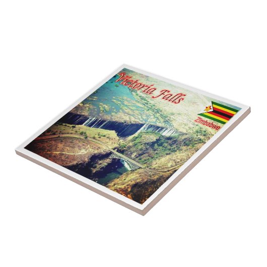 zZW004 VICTORIA秋，ジンバブエ，アフリカ， タイル (側面)