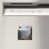 zZW010 VICTORIA滝、ジンバブエ、アフリカ、冷蔵庫 マグネット (インサイチュ (食洗機))