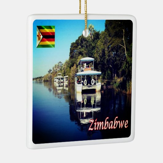 zZW012 VICTORIA秋,ジンバブエ,アフリカ, セラミックオーナメント (右)