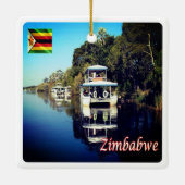 zZW012 VICTORIA秋,ジンバブエ,アフリカ, セラミックオーナメント (裏面)