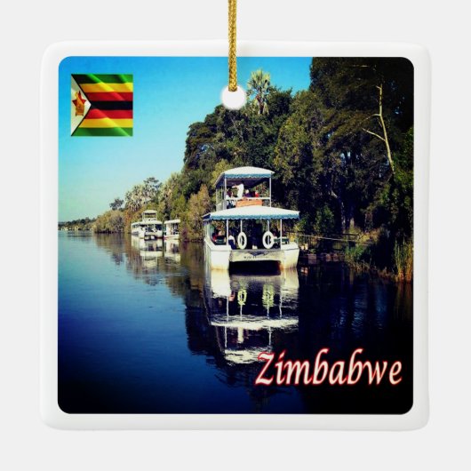 zZW012 VICTORIA秋,ジンバブエ,アフリカ, セラミックオーナメント (裏面)