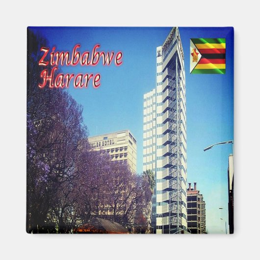 zZW013 HARARE,ジンバブエ,アフリカ,冷蔵庫 マグネット (正面)