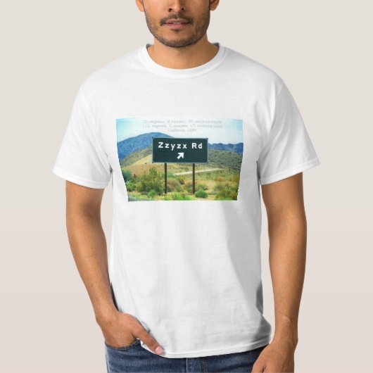 Zzyzxの道 Tシャツ (正面)