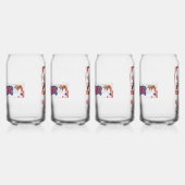 "Zzz"赤パンダ ガラス缶 (左)