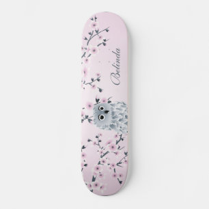 フクロウスケートボード | Zazzle JP