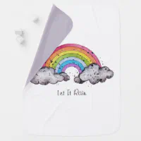 かわいい水色の虹と雲 ベビー ブランケット | Zazzle.co.jp