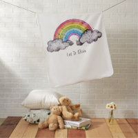 かわいい水色の虹と雲 ベビー ブランケット | Zazzle.co.jp