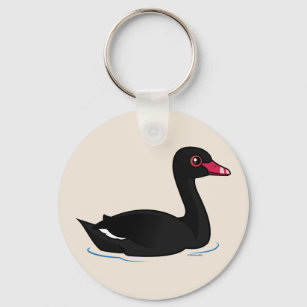 黒い 鳥キーホルダー | Zazzle JP