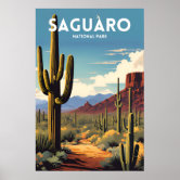 Saguaro国立公園アリゾナプリックリーナサボテン ポスター