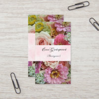 たくさんの花のオシャレな名刺 名刺 | Zazzle.co.jp