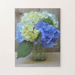 青い 花パズル | Zazzle JP