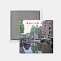 アムステルダムの運河の港。 マグネット | Zazzle.co.jp