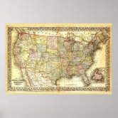 統一された州の地図 – アメリカの農業と農業 ポスター | Zazzle.co.jp