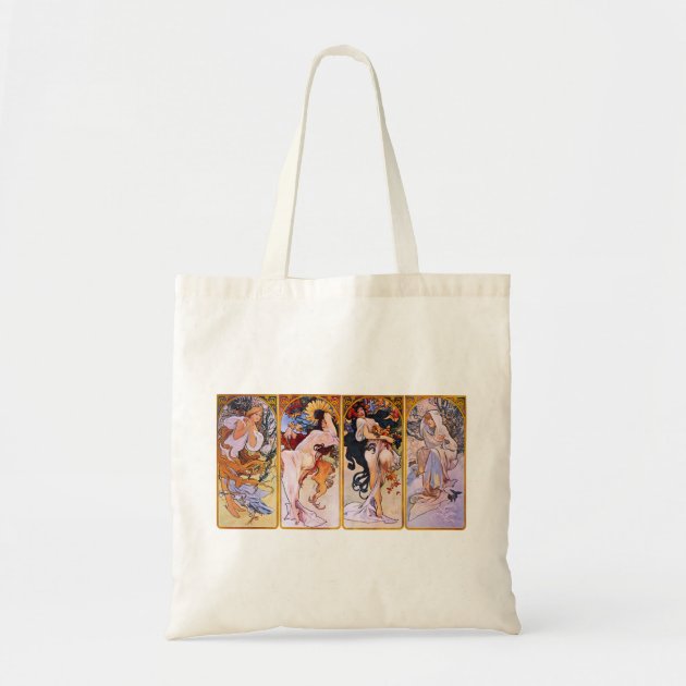 アルフォンスミュシャフォーシーズンズトテバッグ トートバッグ | Zazzle.co.jp