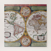 アンティーク世界地図 ジグソーパズル | Zazzle.co.jp