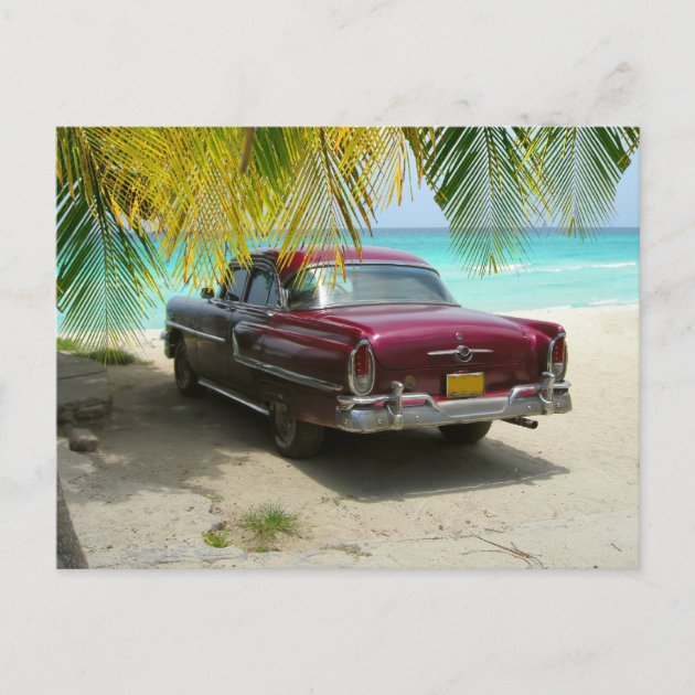 アンティーク車キューバビーチ ポストカード | Zazzle.co.jp