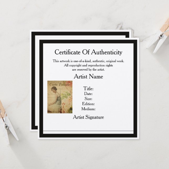 アーティストの真正テンプレート証明書 | Zazzle.co.jp