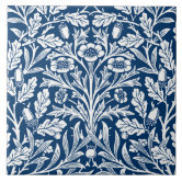 白黒アールヌーボーの花のダマスク織 タイル | Zazzle.co.jp