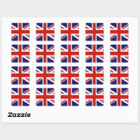 イギリス国旗 スクエアシール | Zazzle.co.jp